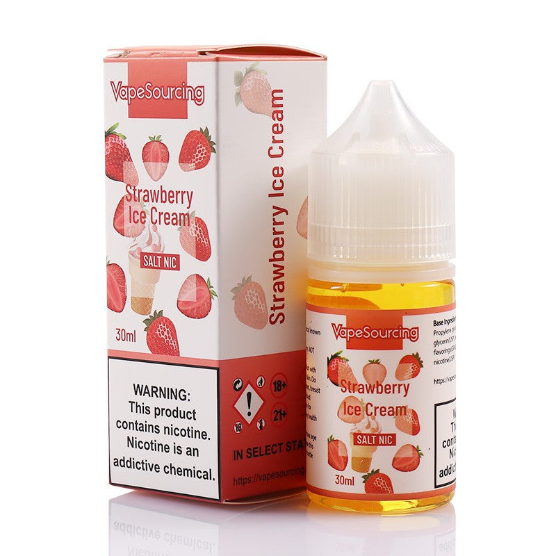 Vapesourcing Salt Series Strawberry Ice Cream E-juice 30ml